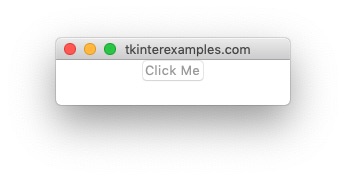 A disabled button in tkinter